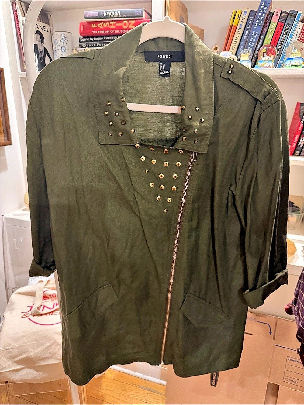 Forever 21 Olive Utility Jacket Size Medium